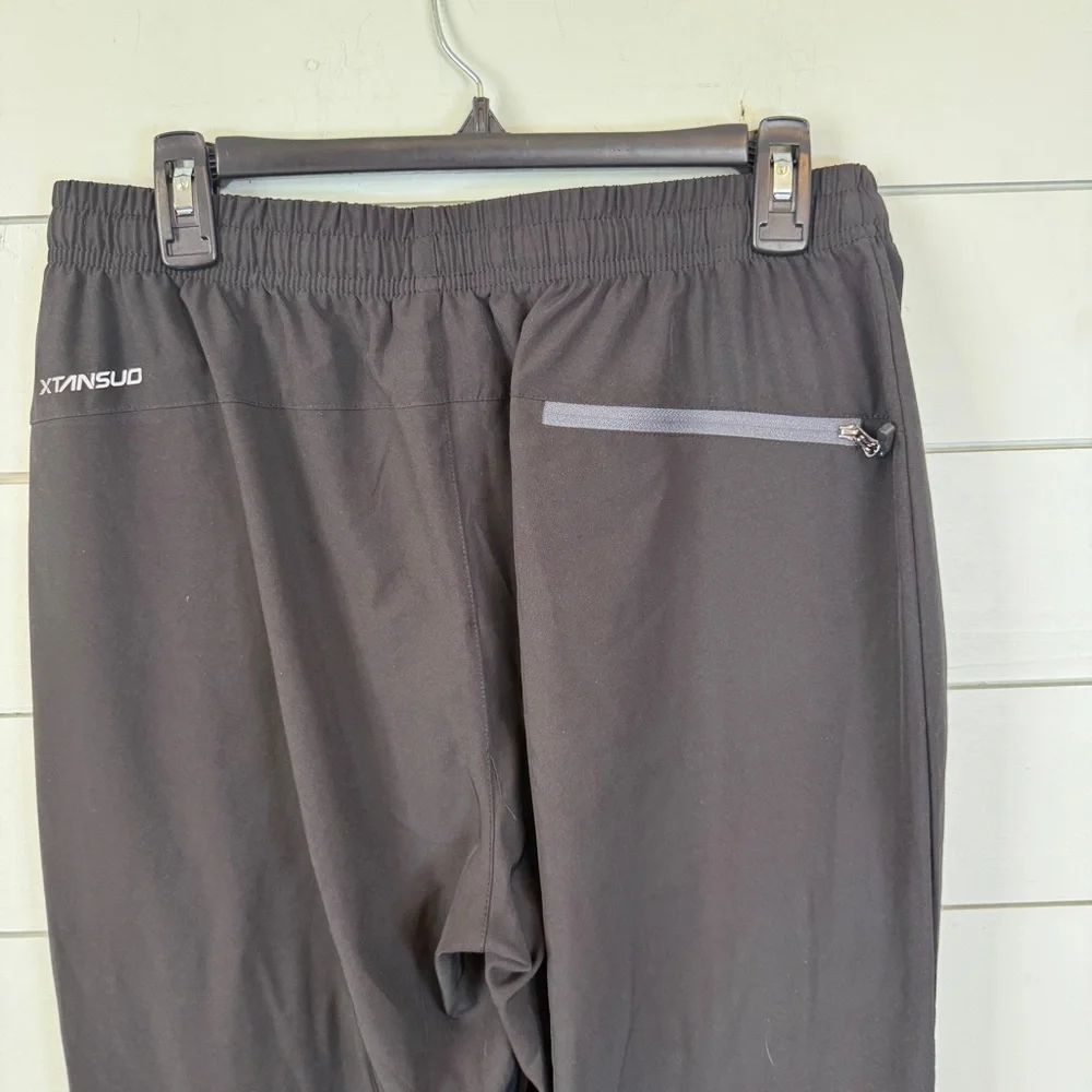 xtansuo black‎ sweatpants with cinch bottoms women's size large